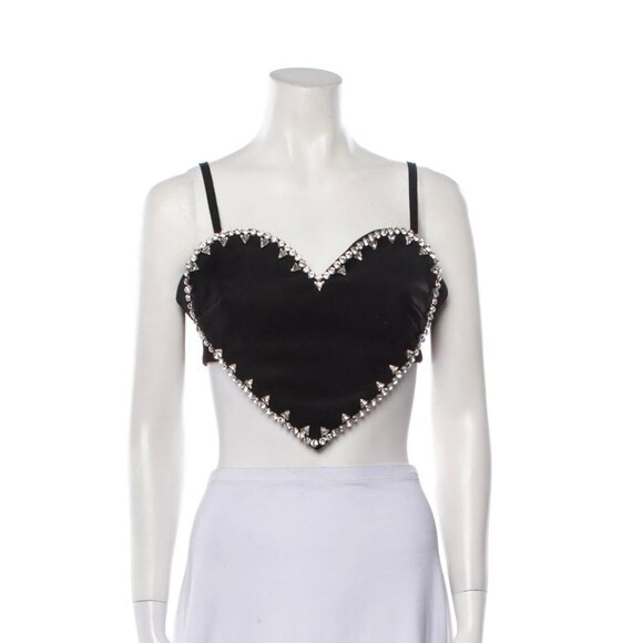 AREA V-Neck Sleeveless Crop Top